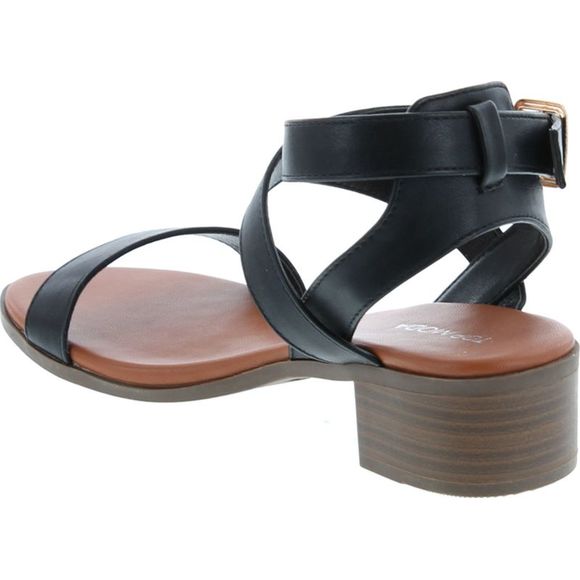 Top Moda Vision-75 Black Pu Womens sandals 8.5 NEW - Picture 3 of 8